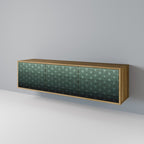 ORNAMENTAL GLIMMER TV-Lowboard mit 3 Türen in Eiche-Optik