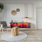 COLORFUL SOUNDS TV-Lowboard mit 3 Türen in Eiche-Optik