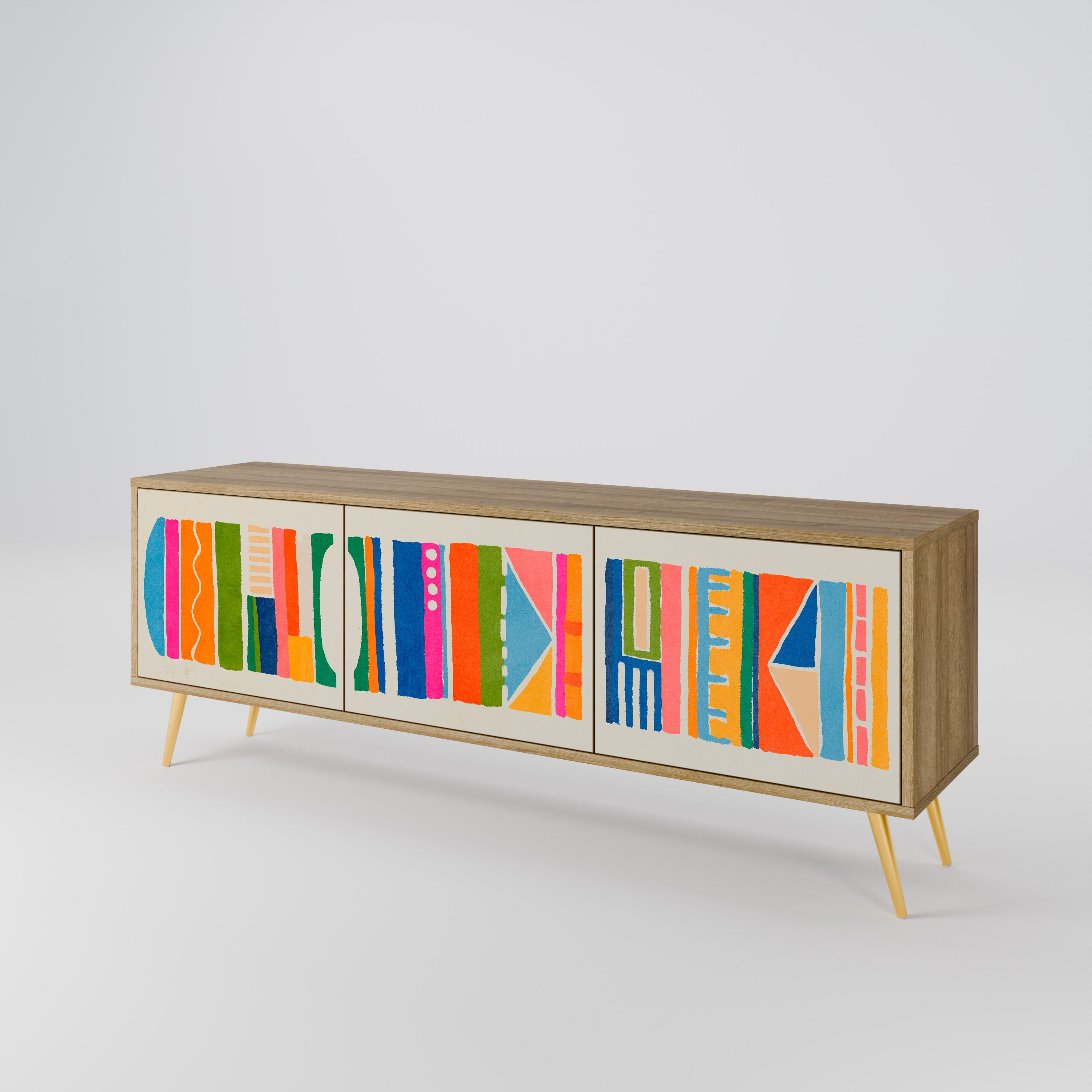 GEOMETRIC SHINE 3-Door TV Cabinet