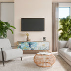 ABSTRACT THOUGHTS TV-Lowboard mit 3 Türen in Eiche-Optik