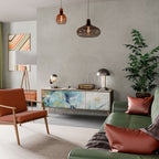 ABSTRACT THOUGHTS TV-Lowboard mit 3 Türen in Eiche-Optik