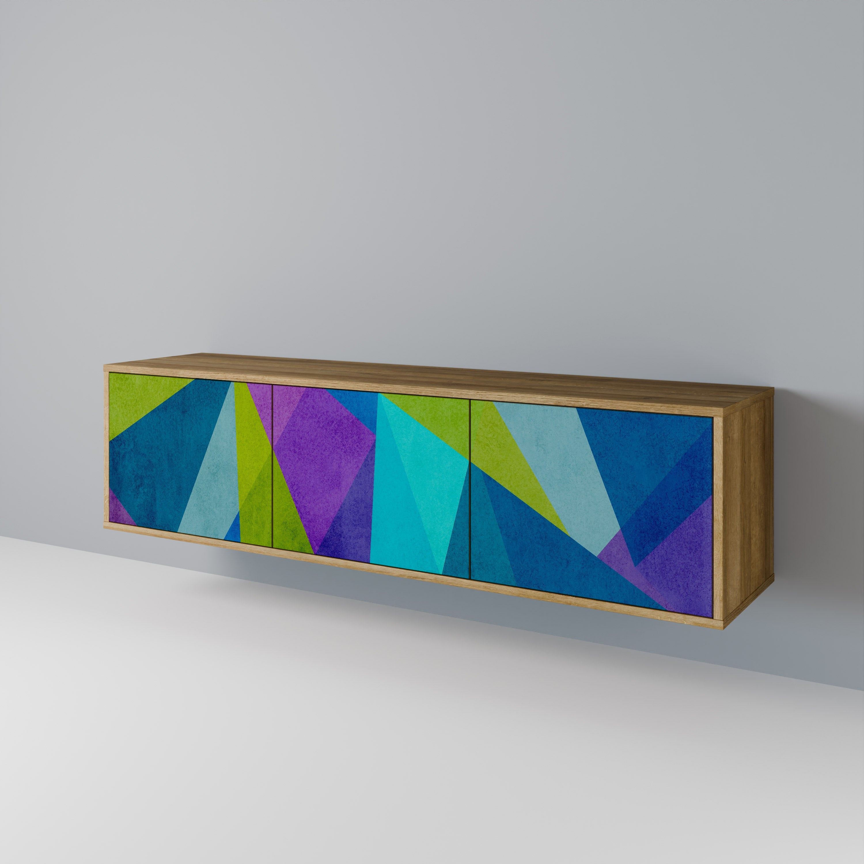 COLD SHOWCASE TV-Lowboard mit 3 Türen in Eiche-Optik