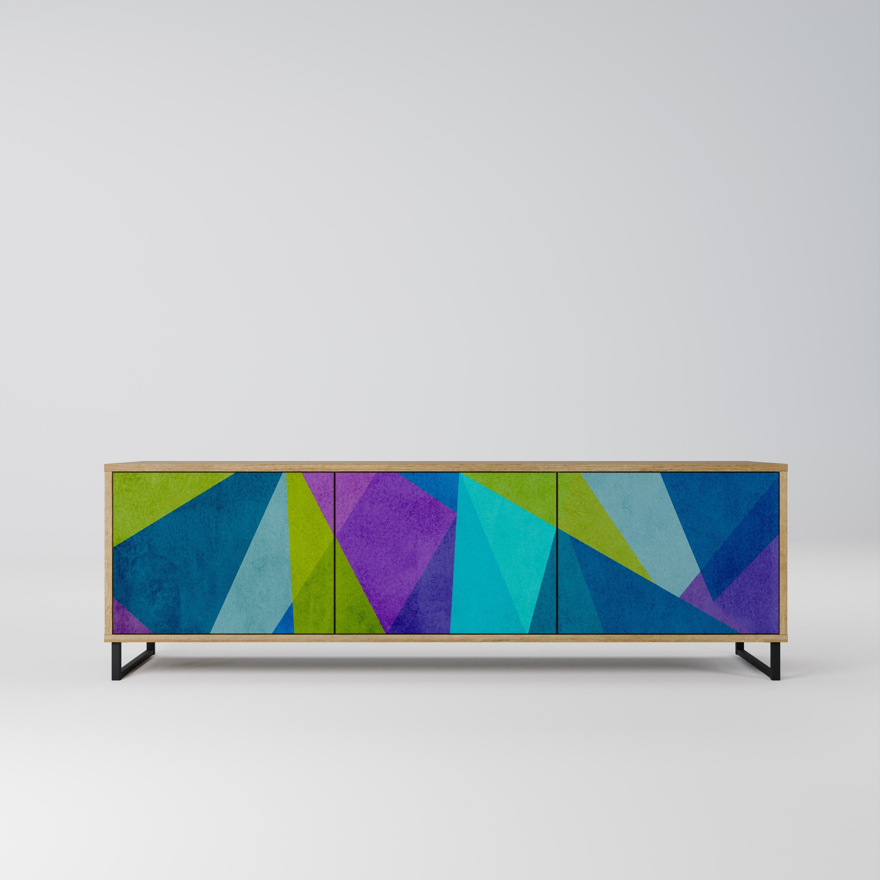 COLD SHOWCASE TV-Lowboard mit 3 Türen in Eiche-Optik