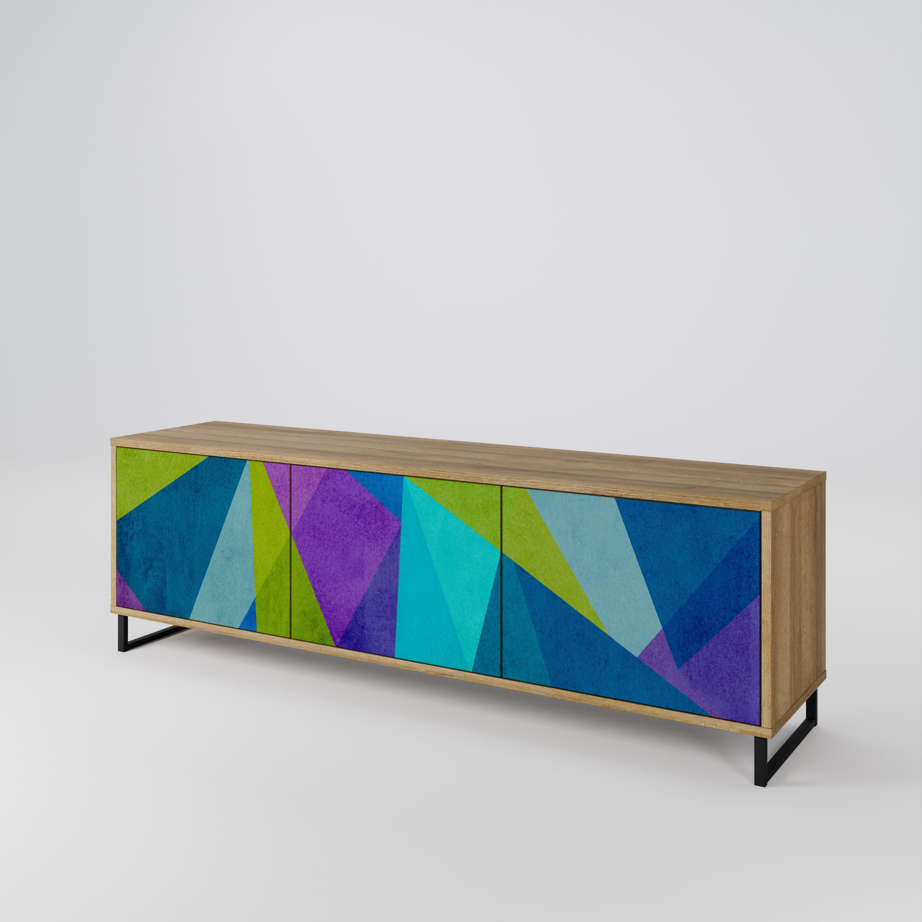 COLD SHOWCASE TV-Lowboard mit 3 Türen in Eiche-Optik