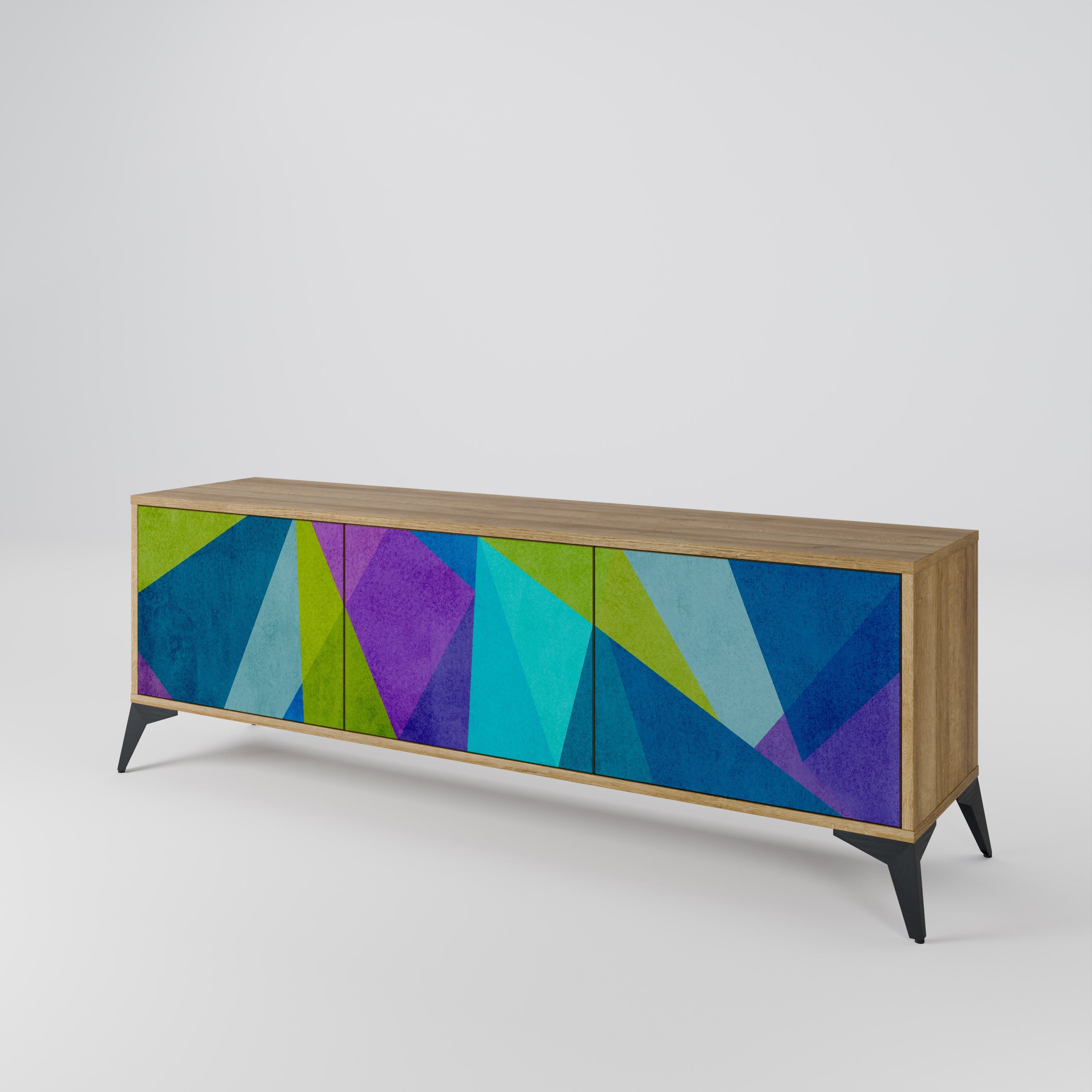 COLD SHOWCASE TV-Lowboard mit 3 Türen in Eiche-Optik