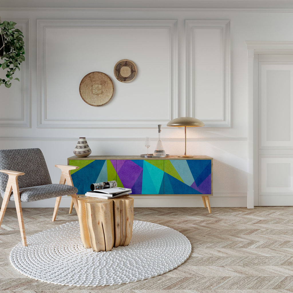 COLD SHOWCASE TV-Lowboard mit 3 Türen in Eiche-Optik