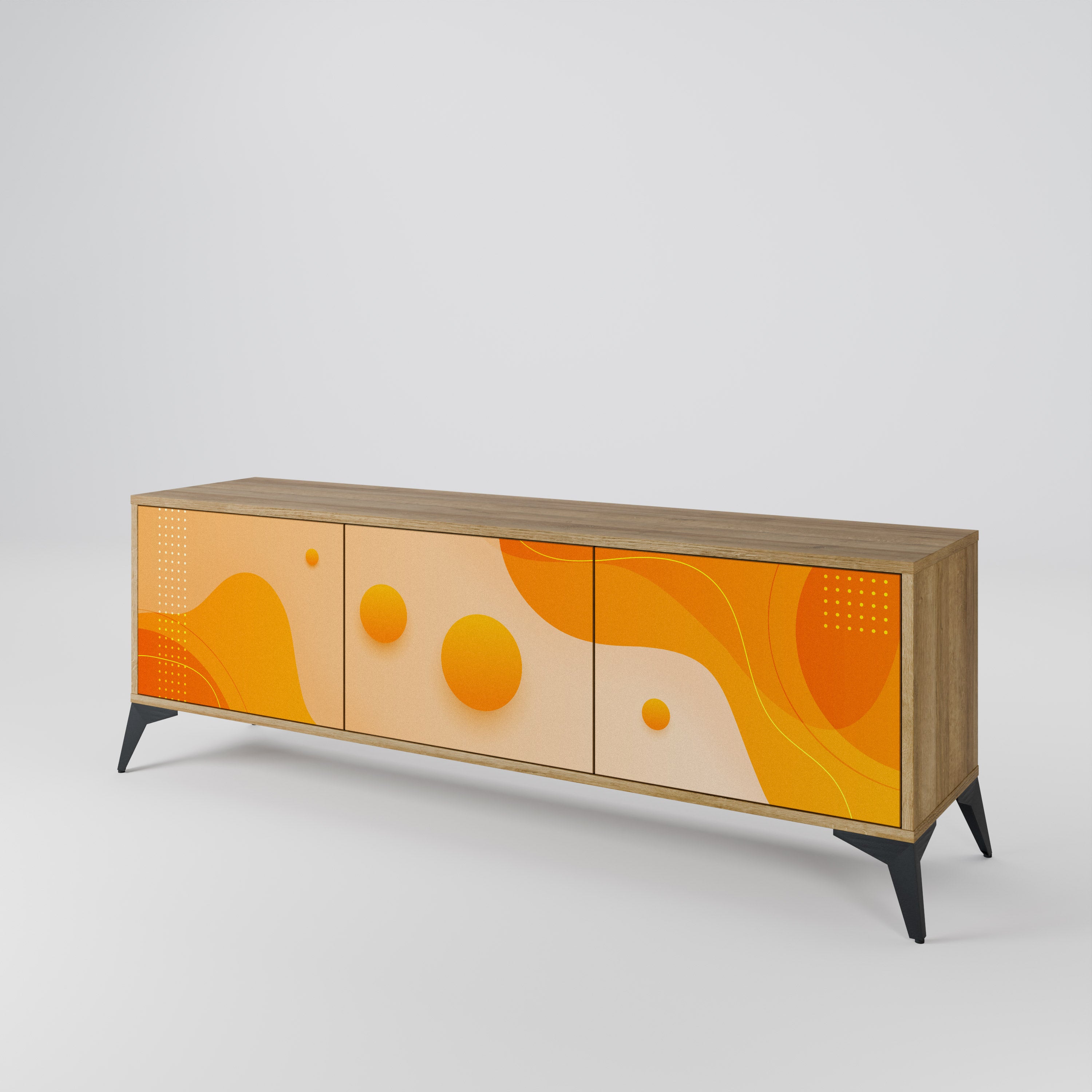 ORANGE ARRANGEMENT 3-türiges TV-Lowboard