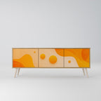 ORANGE ARRANGEMENT TV-Lowboard mit 3 Türen in Eiche-Optik