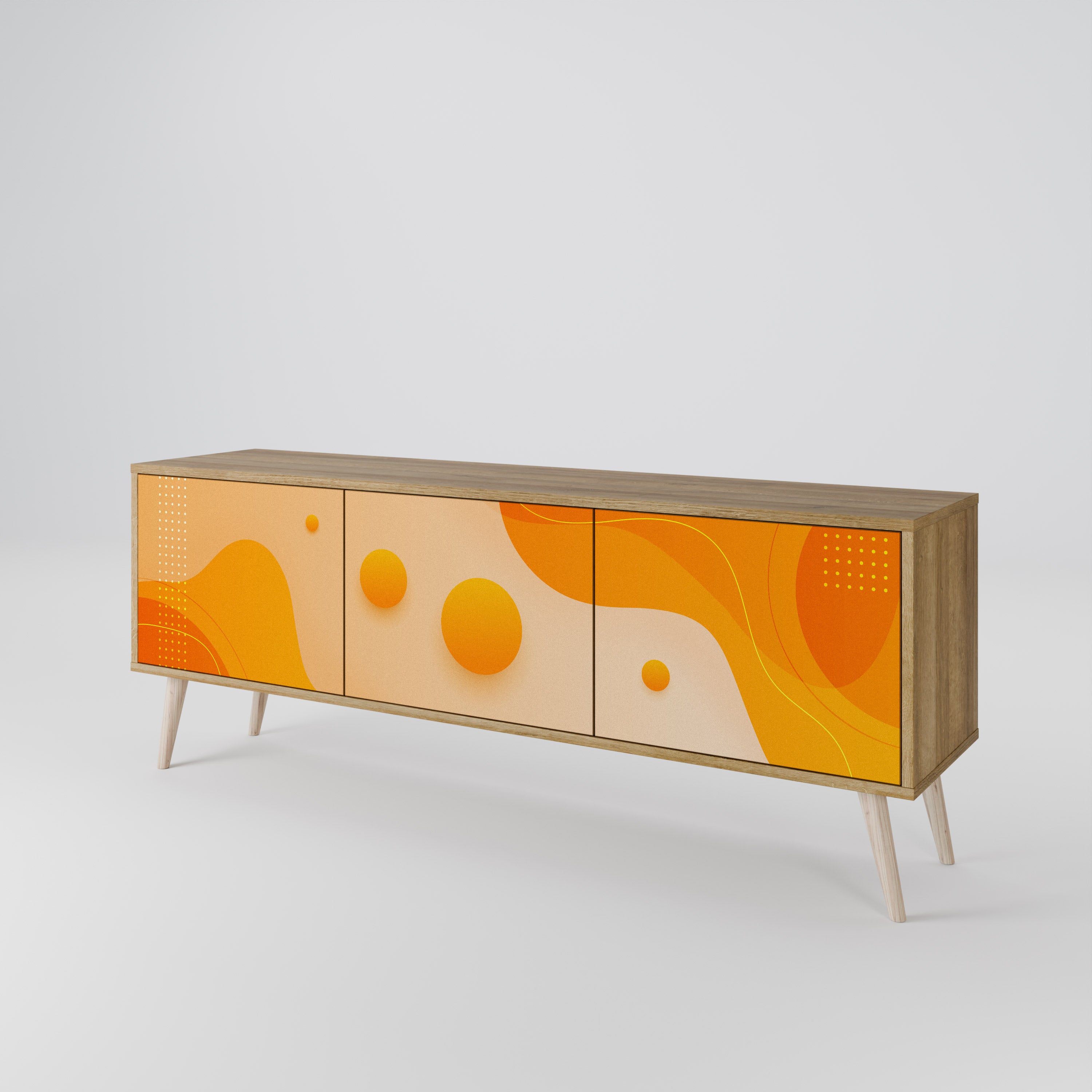 ORANGE ARRANGEMENT 3-türiges TV-Lowboard