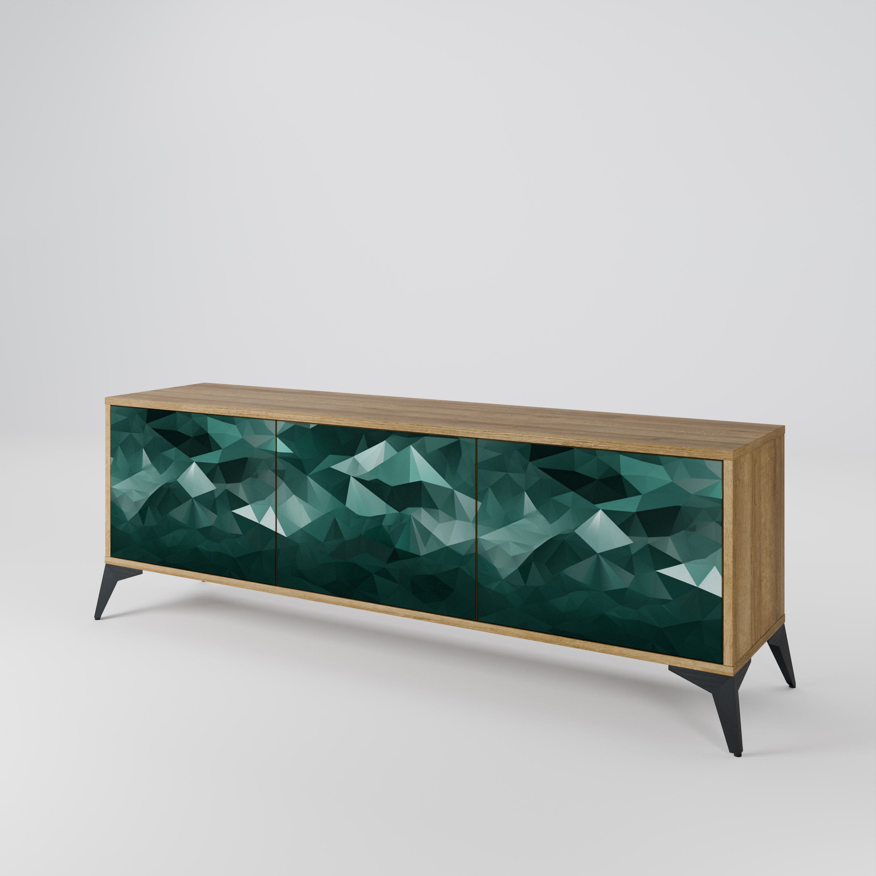 POLYGONAL FLOATING 3-türiges TV-Lowboard