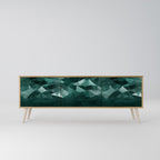 POLYGONAL FLOATING TV-Lowboard mit 3 Türen in Eiche-Optik