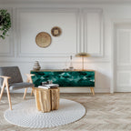 POLYGONAL FLOATING TV-Lowboard mit 3 Türen in Eiche-Optik