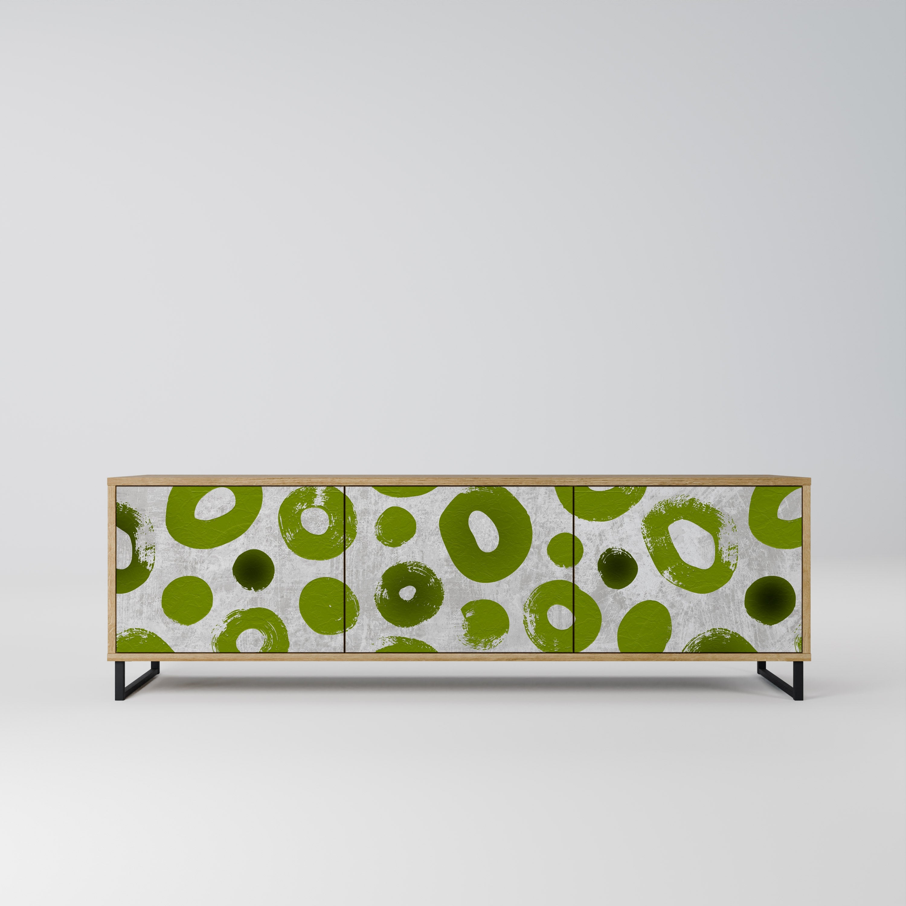 GREEN RHAPSODY TV-Lowboard mit 3 Türen in Eiche-Optik