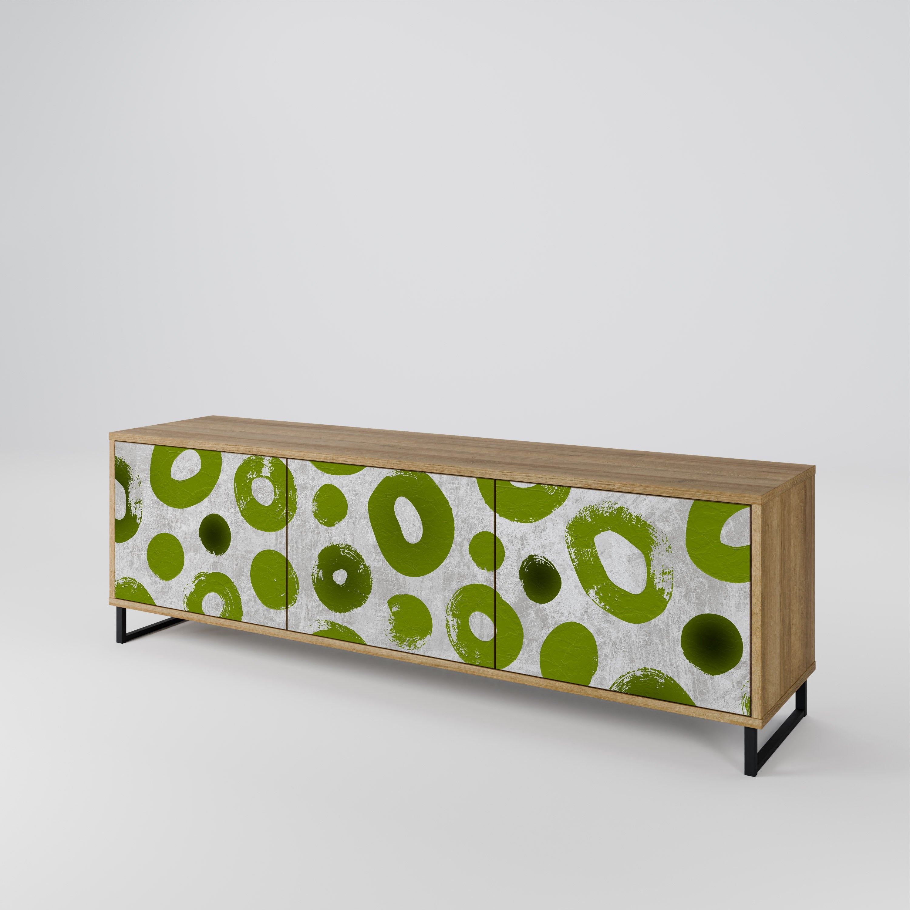 GREEN RHAPSODY TV-Lowboard mit 3 Türen in Eiche-Optik