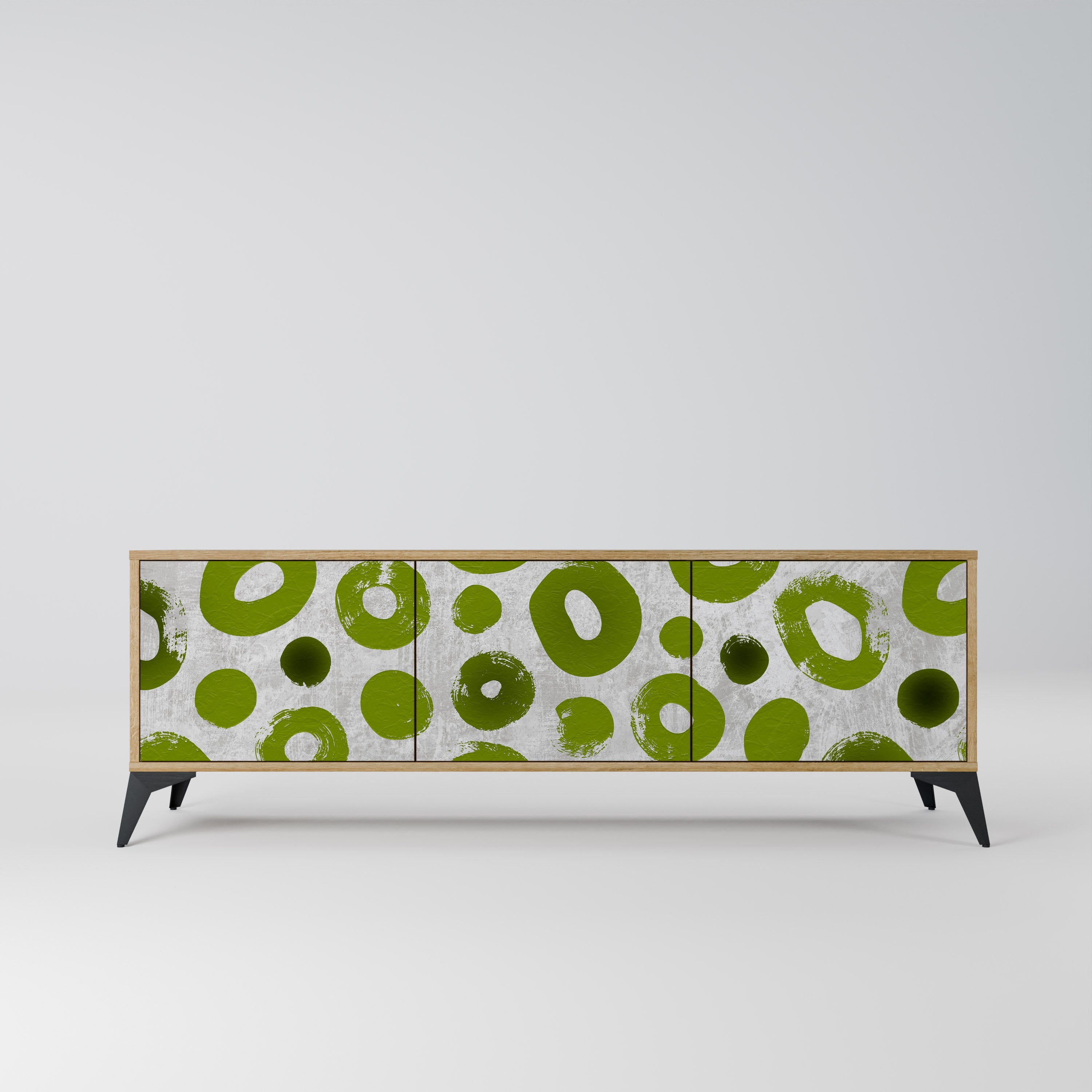 GREEN RHAPSODY TV-Lowboard mit 3 Türen in Eiche-Optik