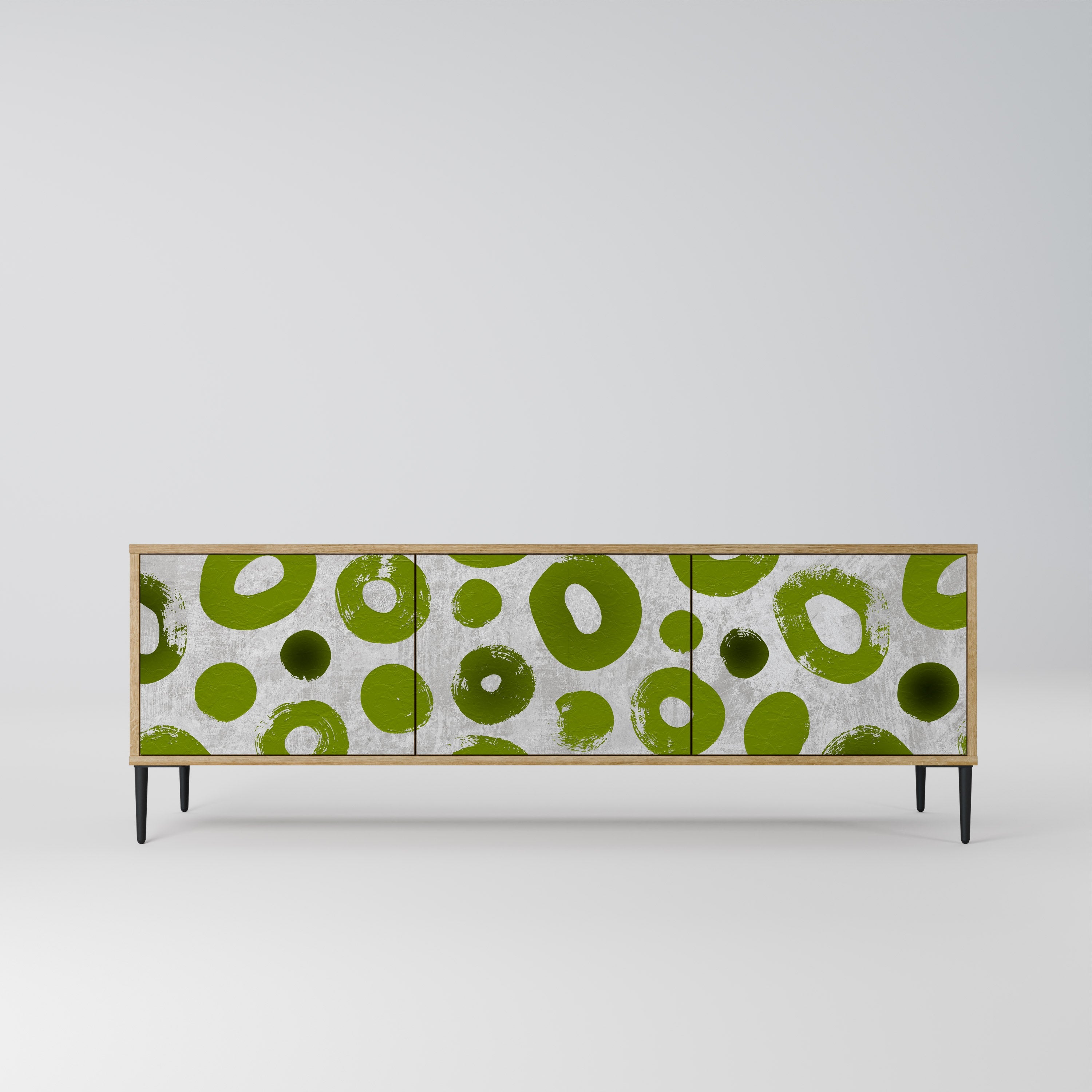 GREEN RHAPSODY TV-Lowboard mit 3 Türen in Eiche-Optik