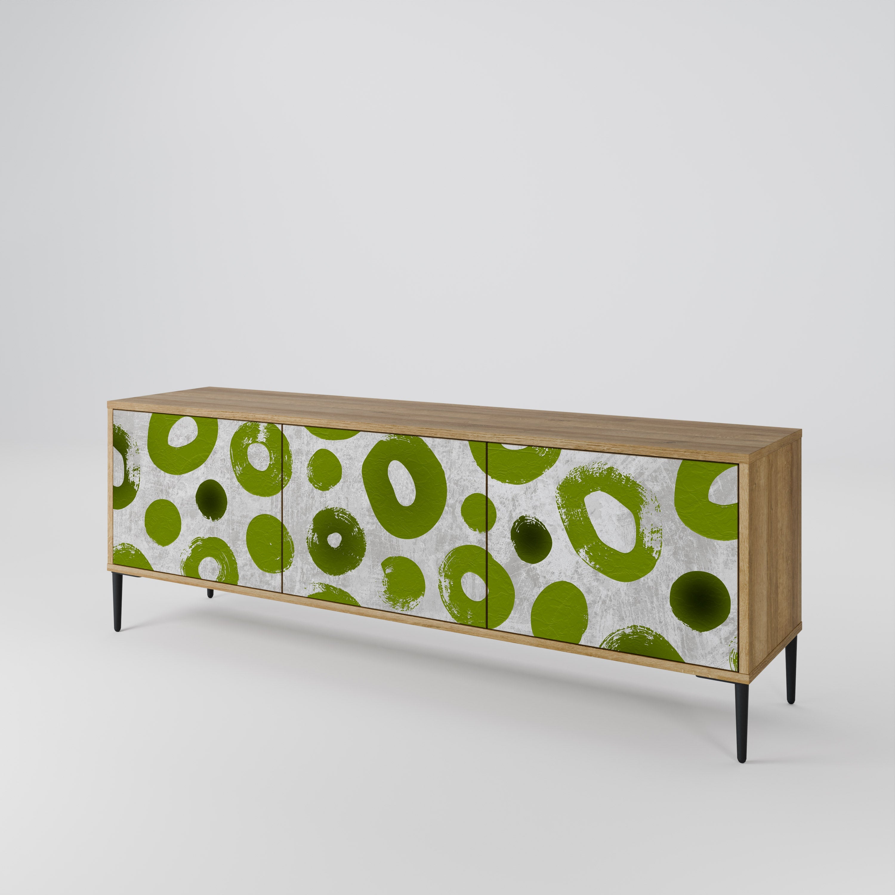 GREEN RHAPSODY TV-Lowboard mit 3 Türen in Eiche-Optik