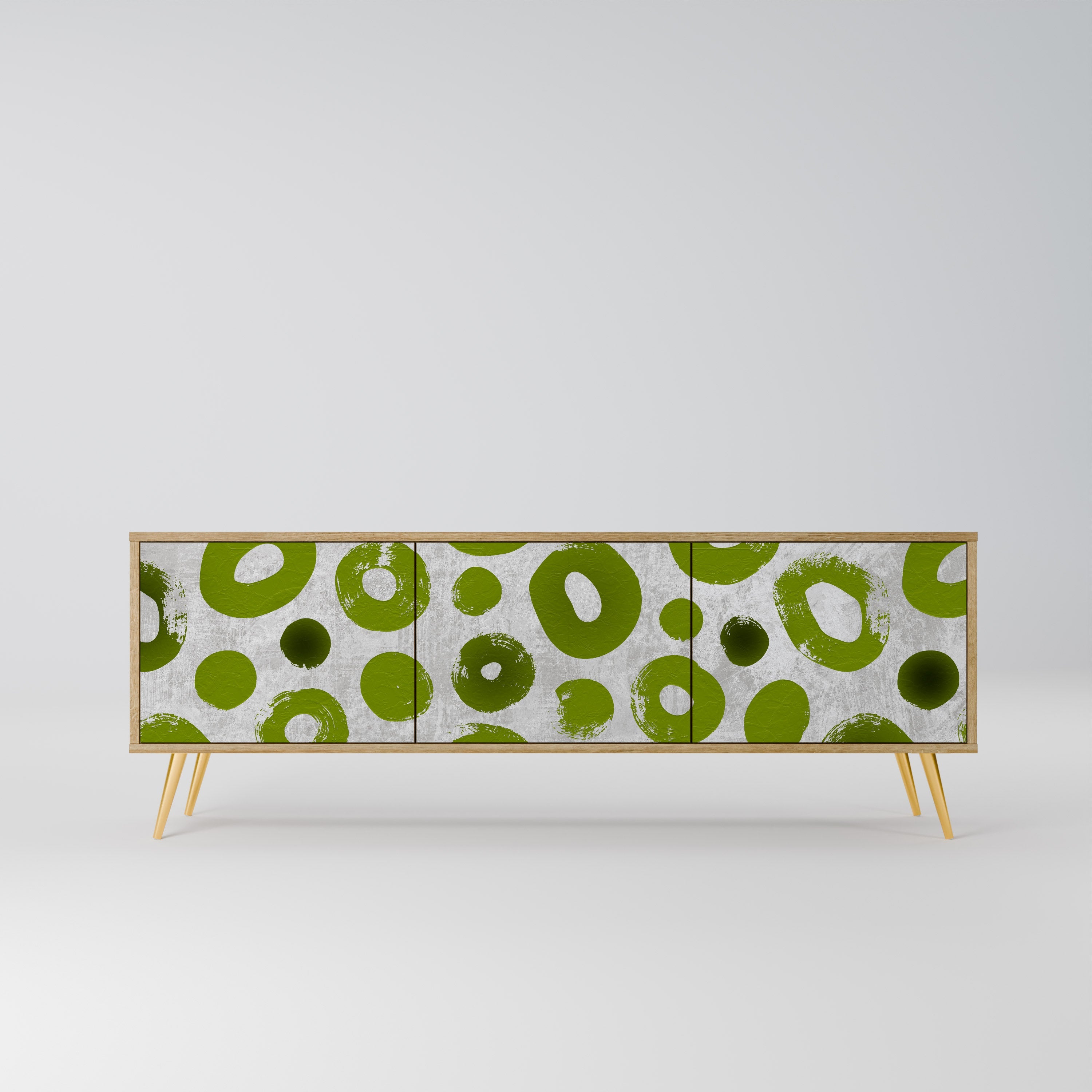 GREEN RHAPSODY TV-Lowboard mit 3 Türen in Eiche-Optik