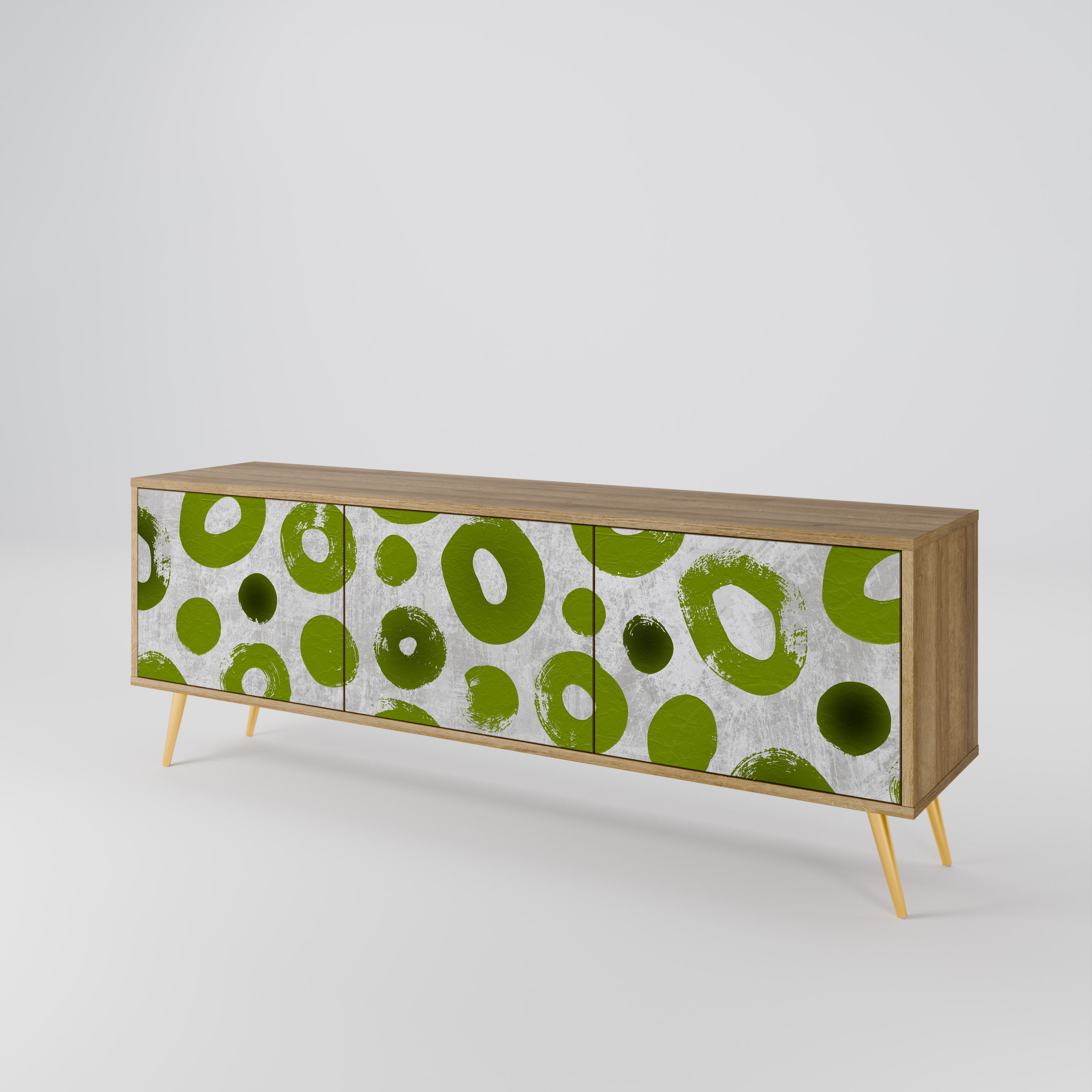 GREEN RHAPSODY TV-Lowboard mit 3 Türen in Eiche-Optik