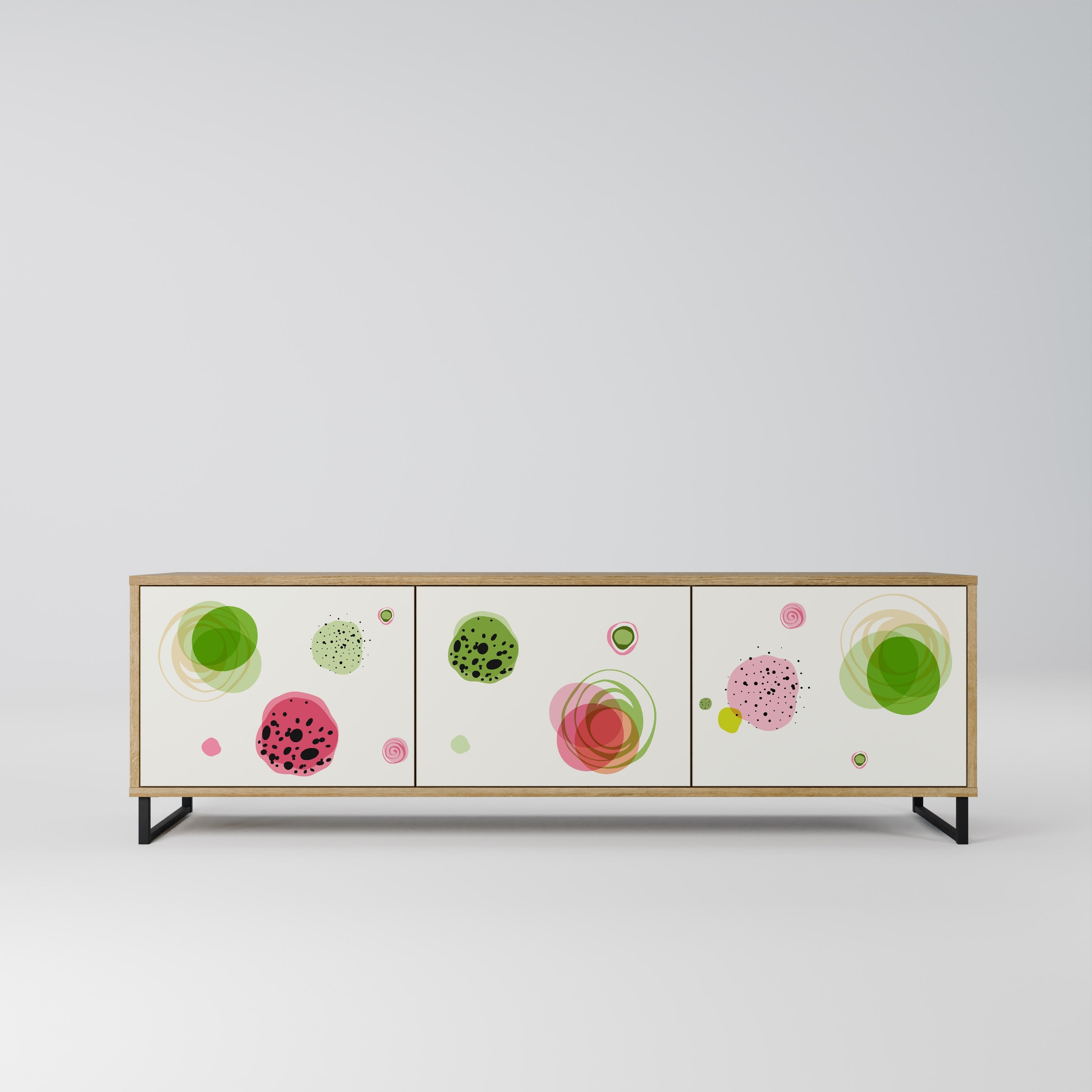 COLORFUL COSMOS TV-Lowboard mit 3 Türen in Eiche-Optik