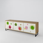 COLORFUL COSMOS 3-Door TV Stand in Oak Effect