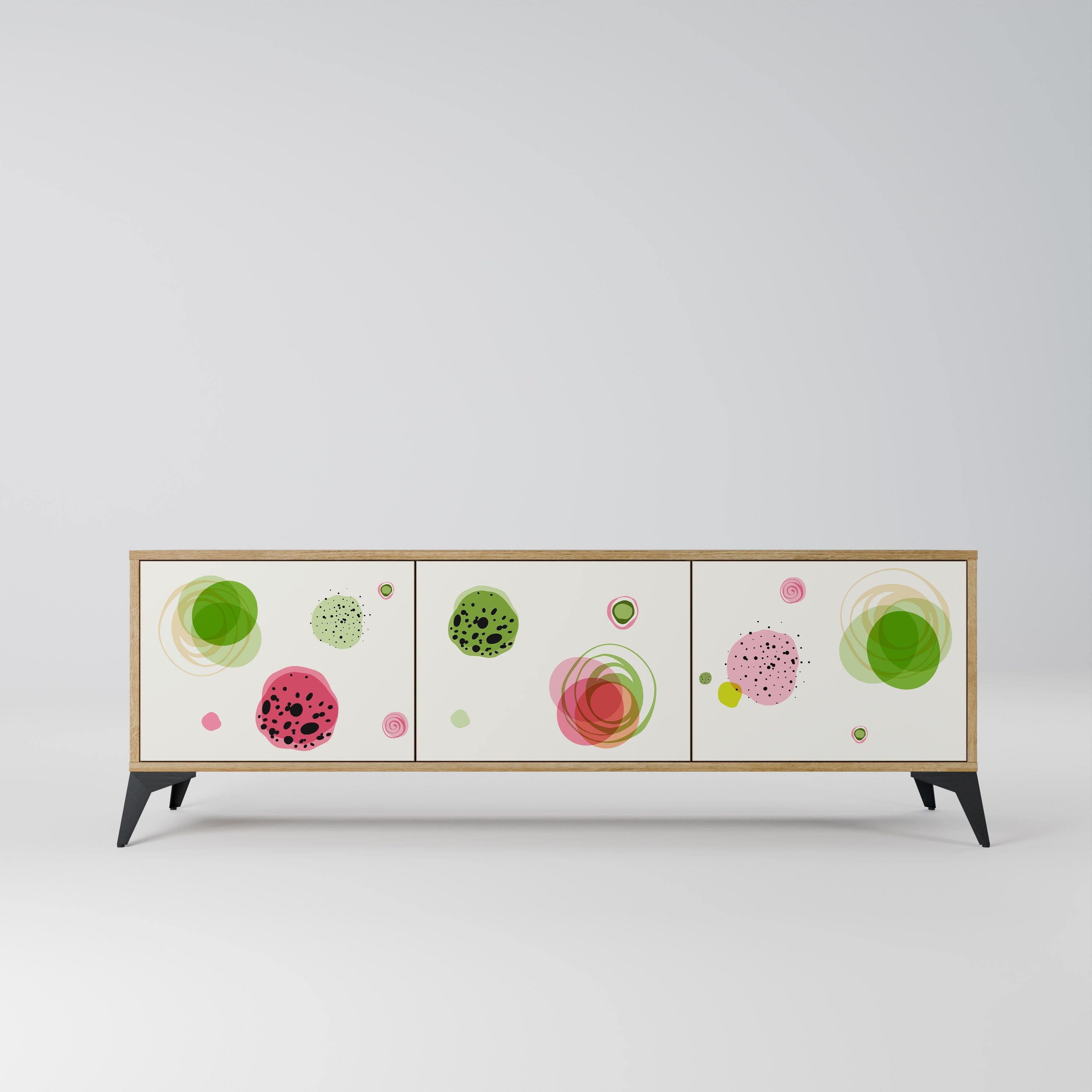 COLORFUL COSMOS TV-Lowboard mit 3 Türen in Eiche-Optik