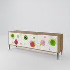 COLORFUL COSMOS 3-Door TV Stand in Oak Effect