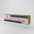 TWO HALVES TV-Lowboard mit 3 Türen in Eiche-Optik