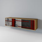 GRAY FIGURES TV-Lowboard mit 3 Türen in Eiche-Optik