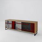 GRAY FIGURES TV-Lowboard mit 3 Türen in Eiche-Optik