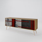 GRAY FIGURES TV-Lowboard mit 3 Türen in Eiche-Optik