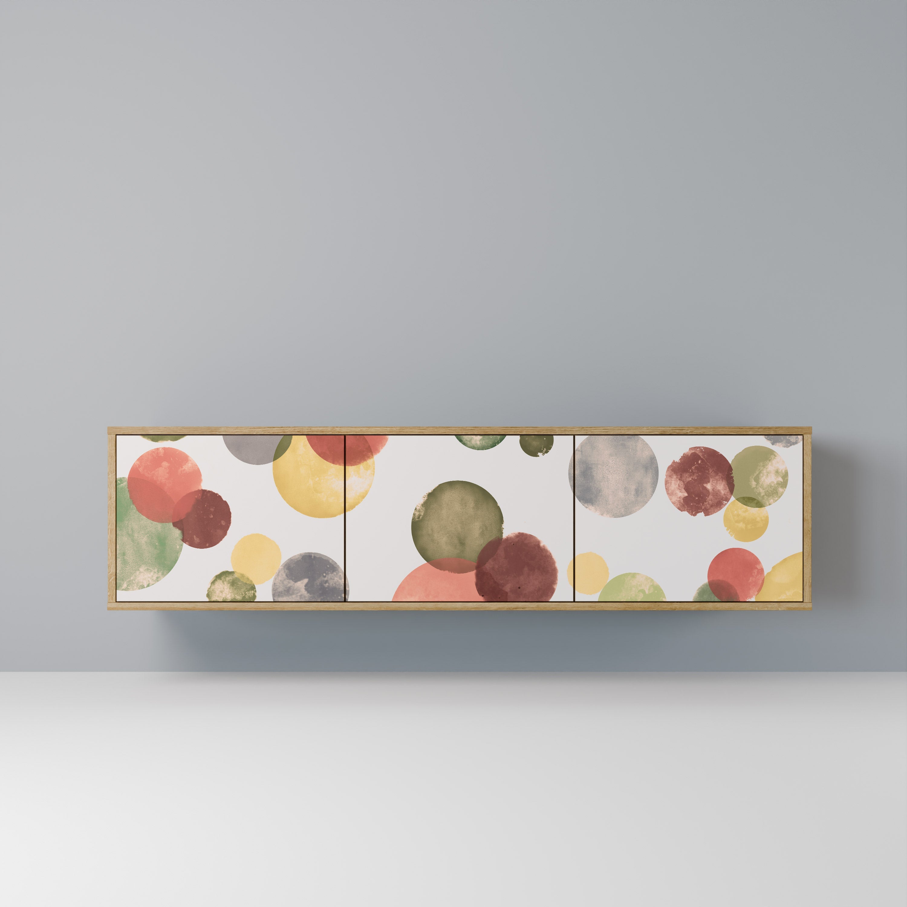 FLEETING HAPPINESS TV-Lowboard mit 3 Türen in Eiche-Optik