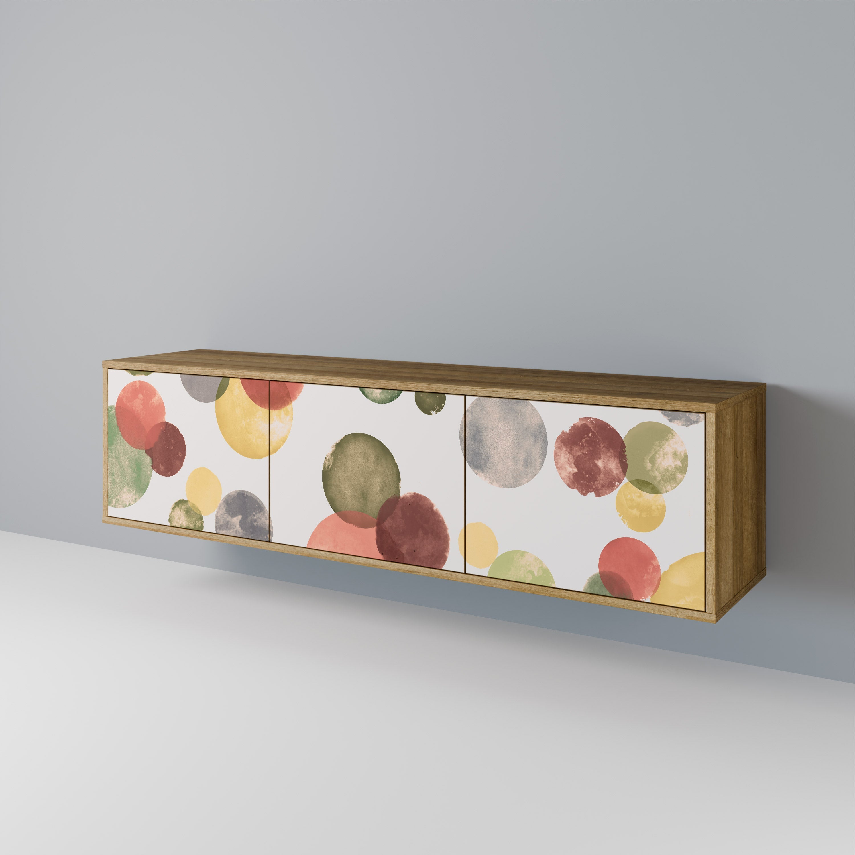 FLEETING HAPPINESS TV-Lowboard mit 3 Türen in Eiche-Optik