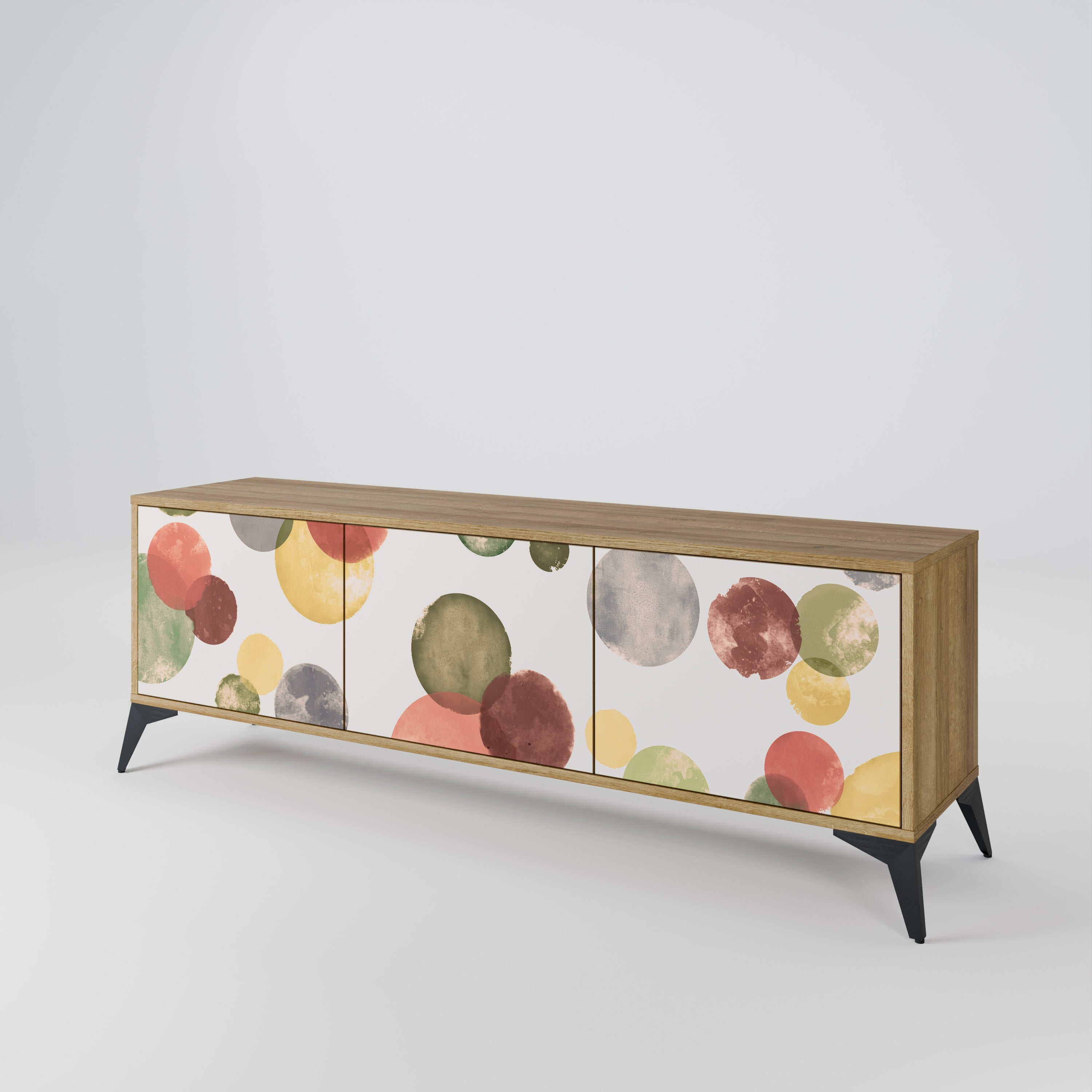 FLEETING HAPPINESS TV-Lowboard mit 3 Türen in Eiche-Optik