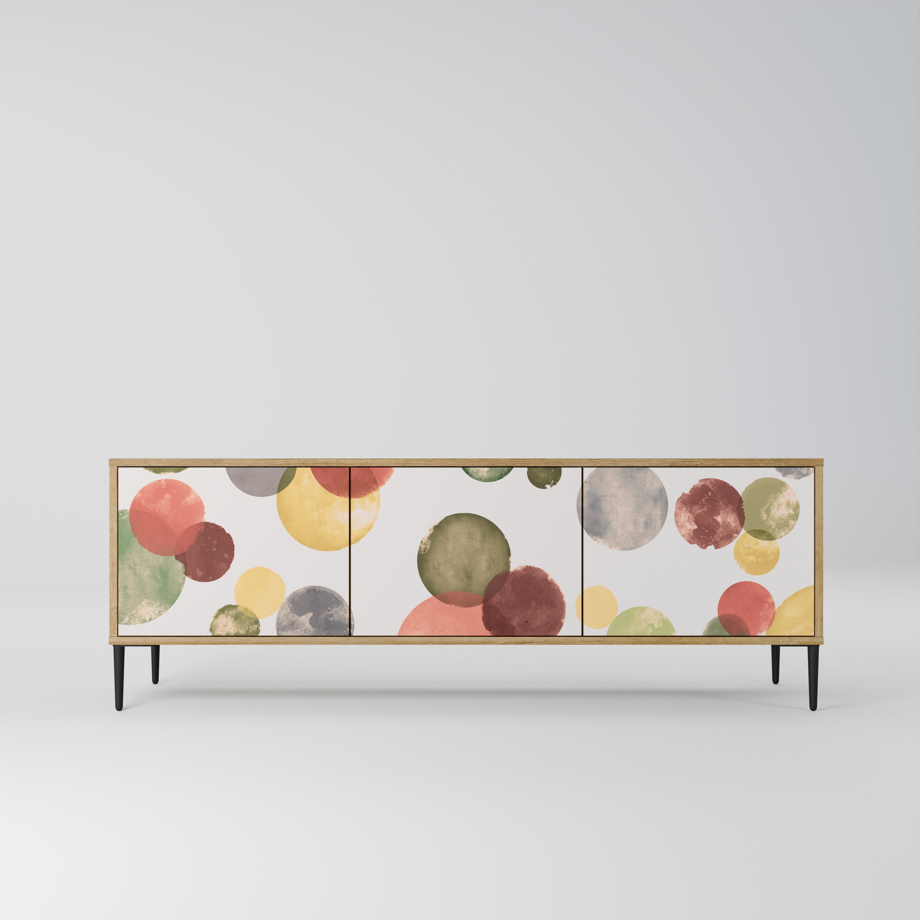 FLEETING HAPPINESS TV-Lowboard mit 3 Türen in Eiche-Optik