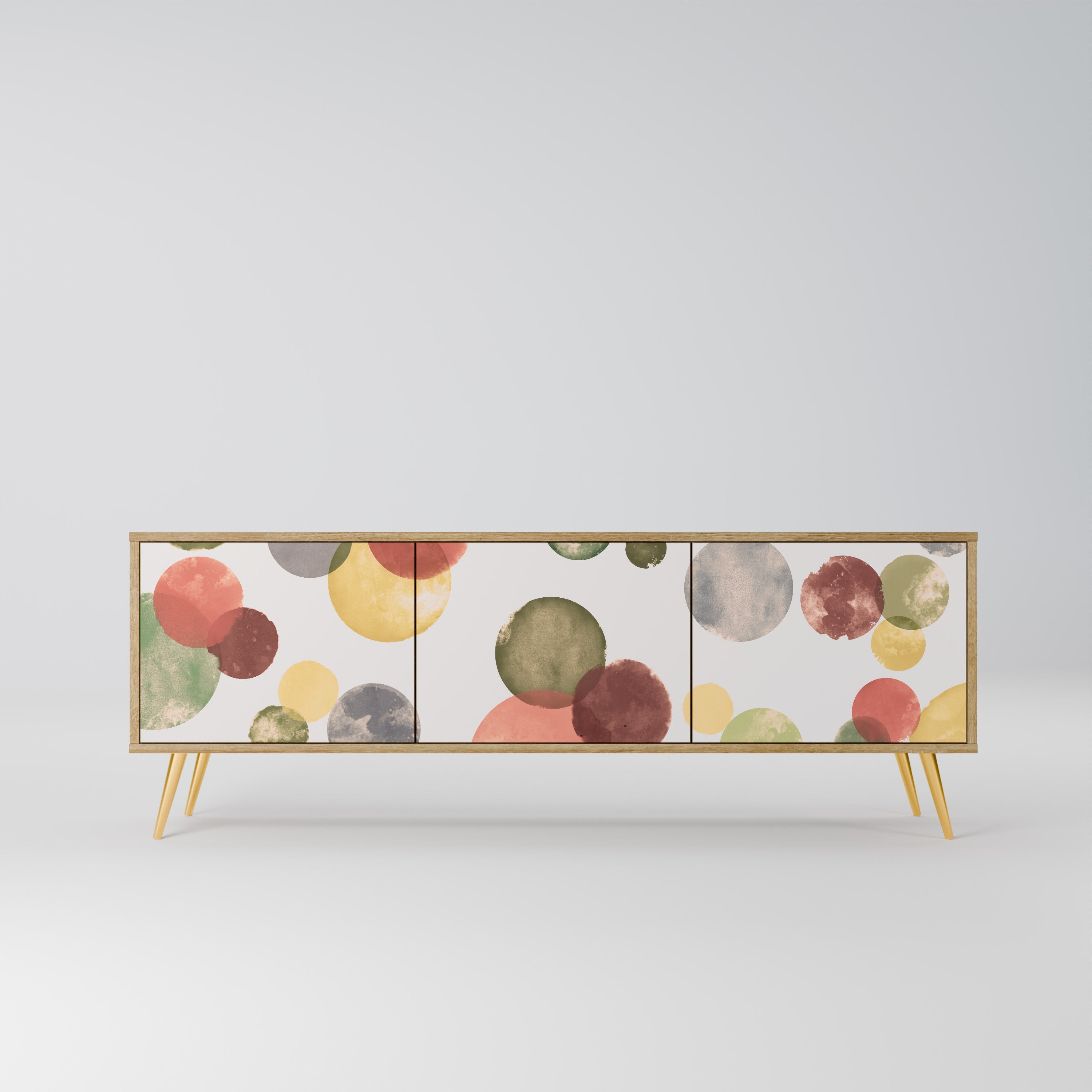 FLEETING HAPPINESS TV-Lowboard mit 3 Türen in Eiche-Optik