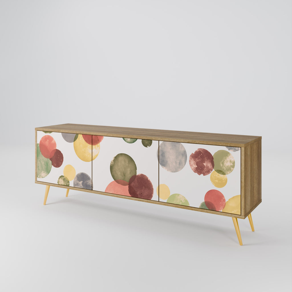 FLEETING HAPPINESS TV-Lowboard mit 3 Türen in Eiche-Optik