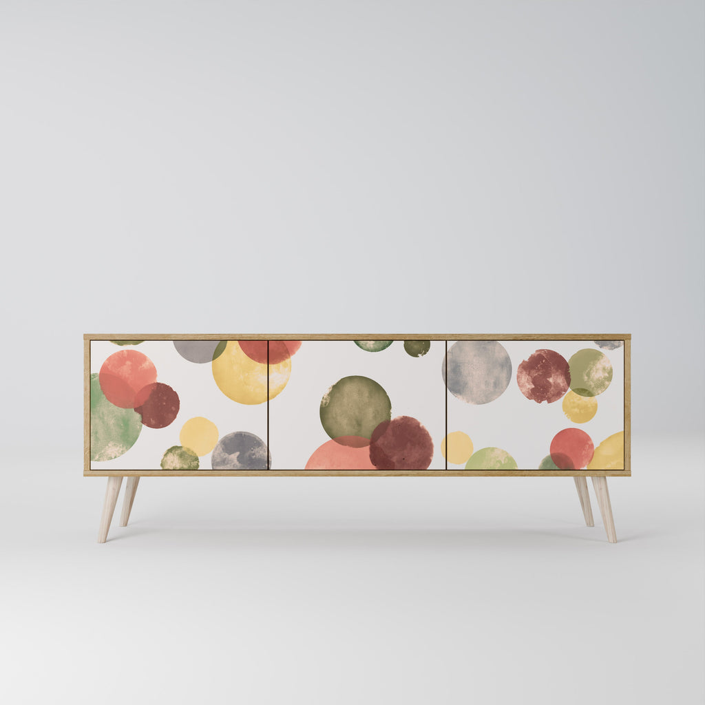 FLEETING HAPPINESS TV-Lowboard mit 3 Türen in Eiche-Optik