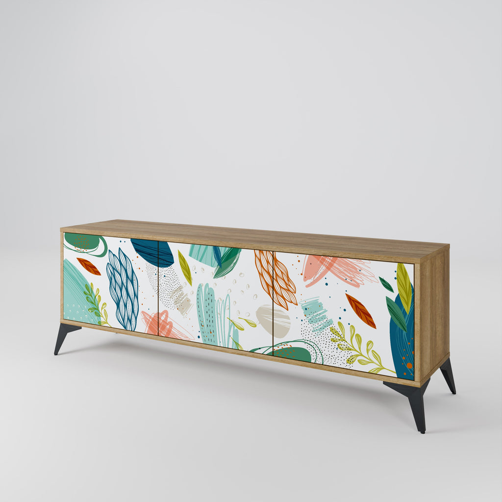 BOTANICAL HURRICANE TV-Lowboard mit 3 Türen in Eiche-Optik