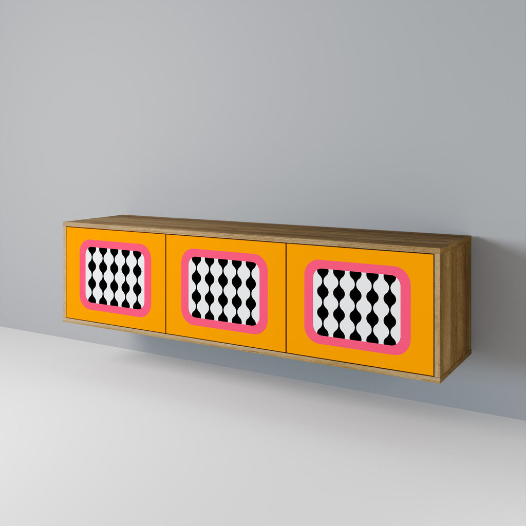 TEARS IN HEAVEN TV-Lowboard mit 3 Türen in Eiche-Optik