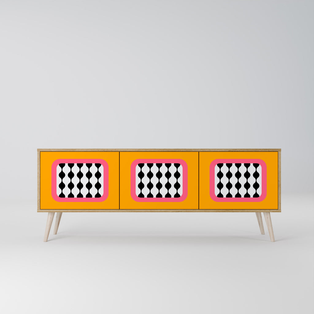 TEARS IN HEAVEN TV-Lowboard mit 3 Türen in Eiche-Optik