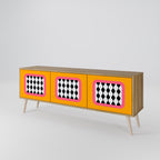 TEARS IN HEAVEN TV-Lowboard mit 3 Türen in Eiche-Optik