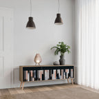 COLLAGE OF RECTANGLES TV-Lowboard mit 3 Türen in Eiche-Optik