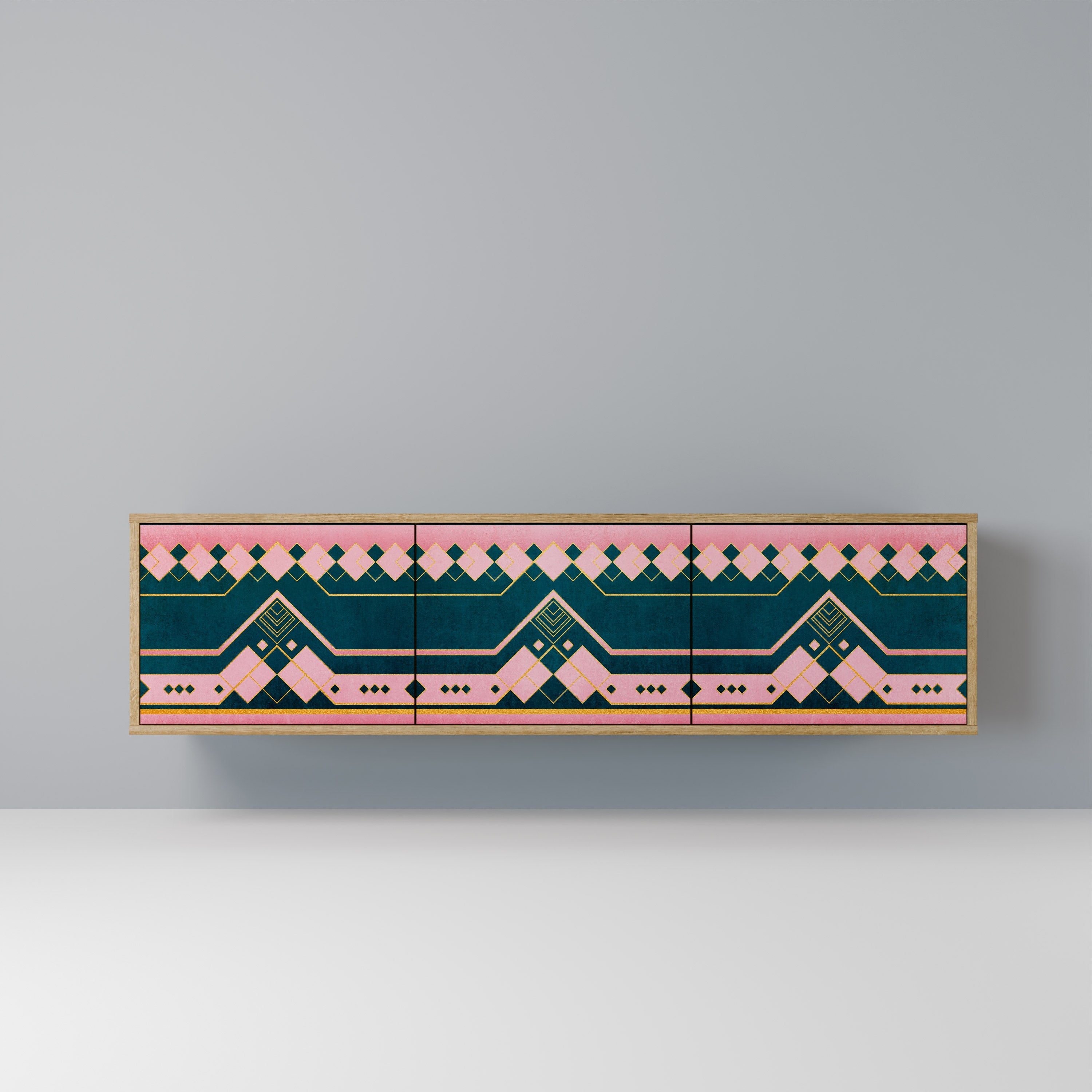 ROYAL COMPOSITION TV-Lowboard mit 3 Türen in Eiche-Optik