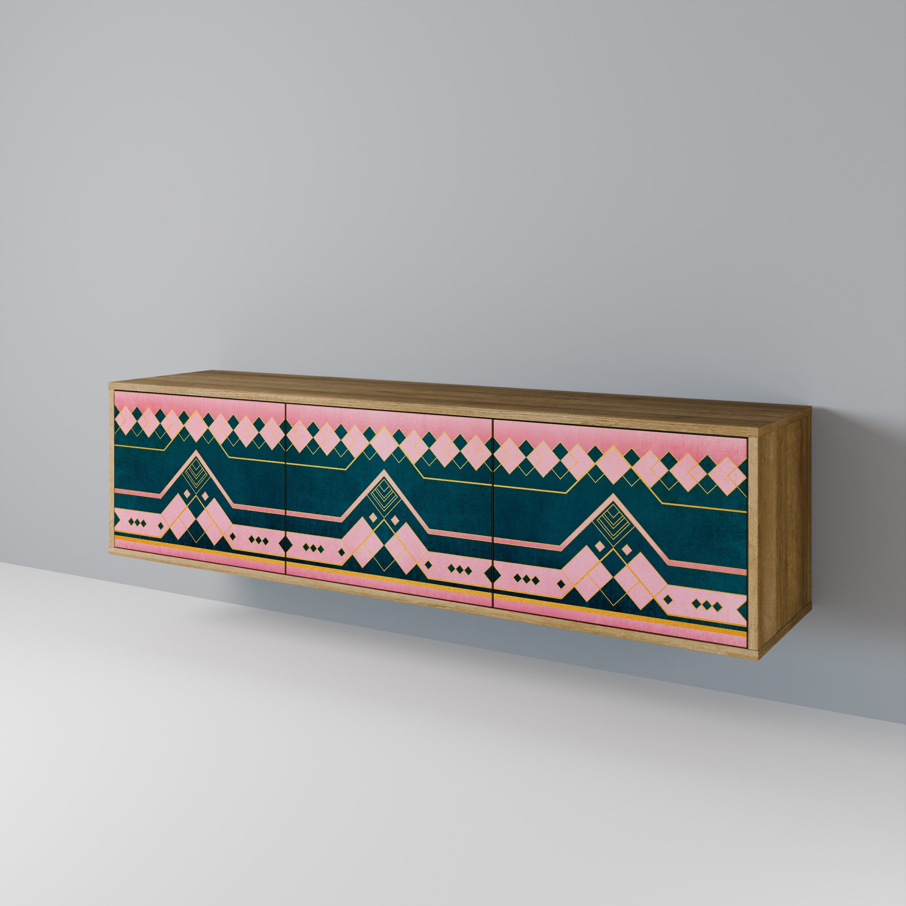 ROYAL COMPOSITION TV-Lowboard mit 3 Türen in Eiche-Optik