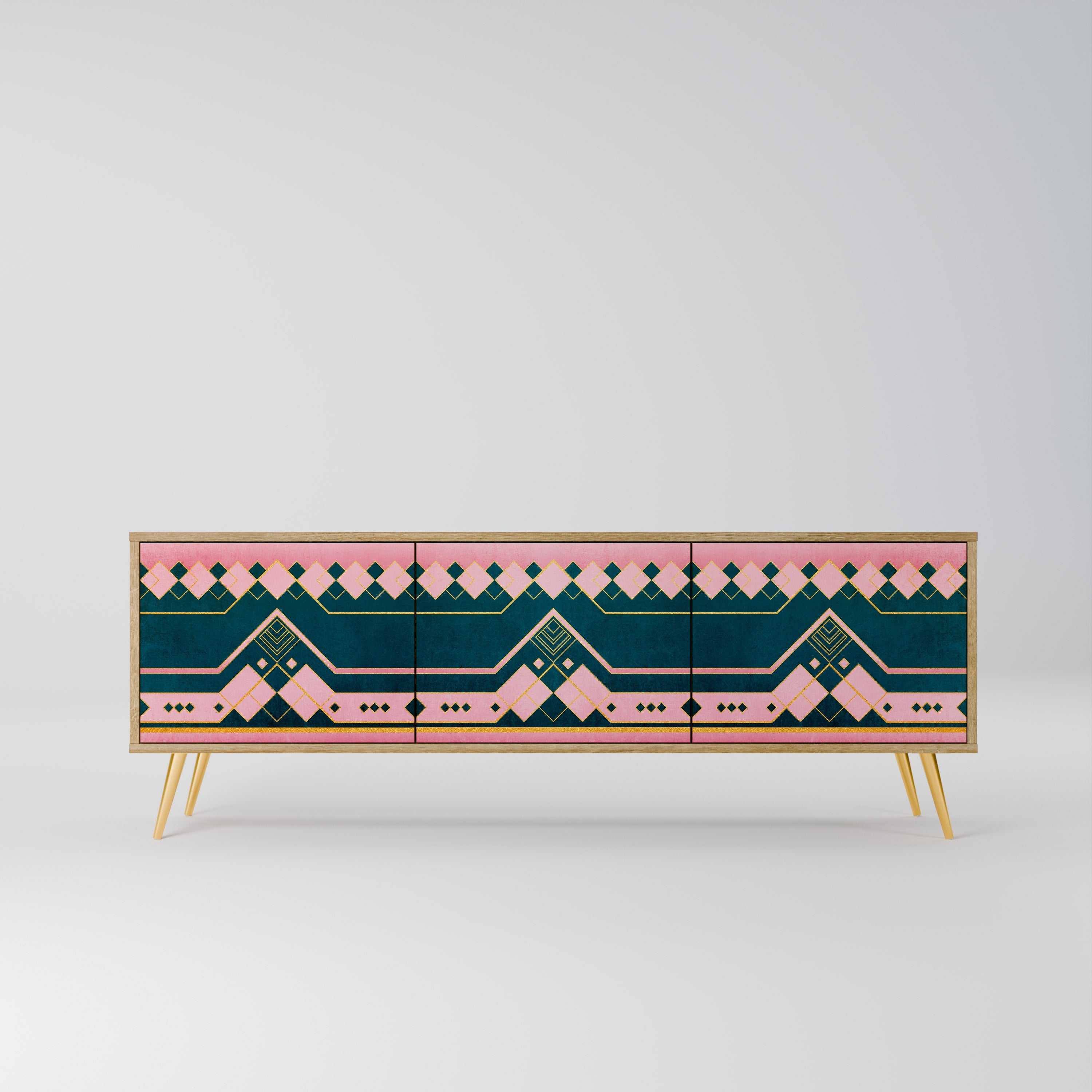 ROYAL COMPOSITION TV-Lowboard mit 3 Türen in Eiche-Optik