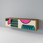 GEOMETRIC RHAPSODY TV-Lowboard mit 3 Türen in Eiche-Optik