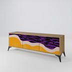 INDEPENDENT BORDER TV-Lowboard mit 3 Türen in Eiche-Optik