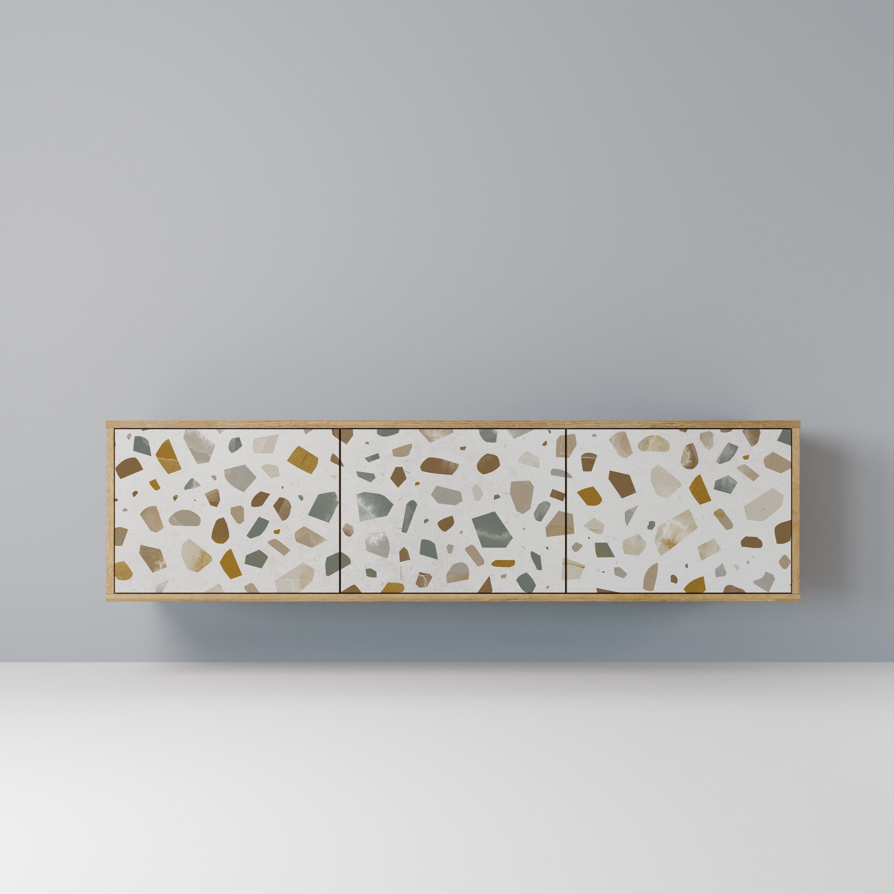 PIECES OF TOMORROW TV-Lowboard mit 3 Türen in Eiche-Optik