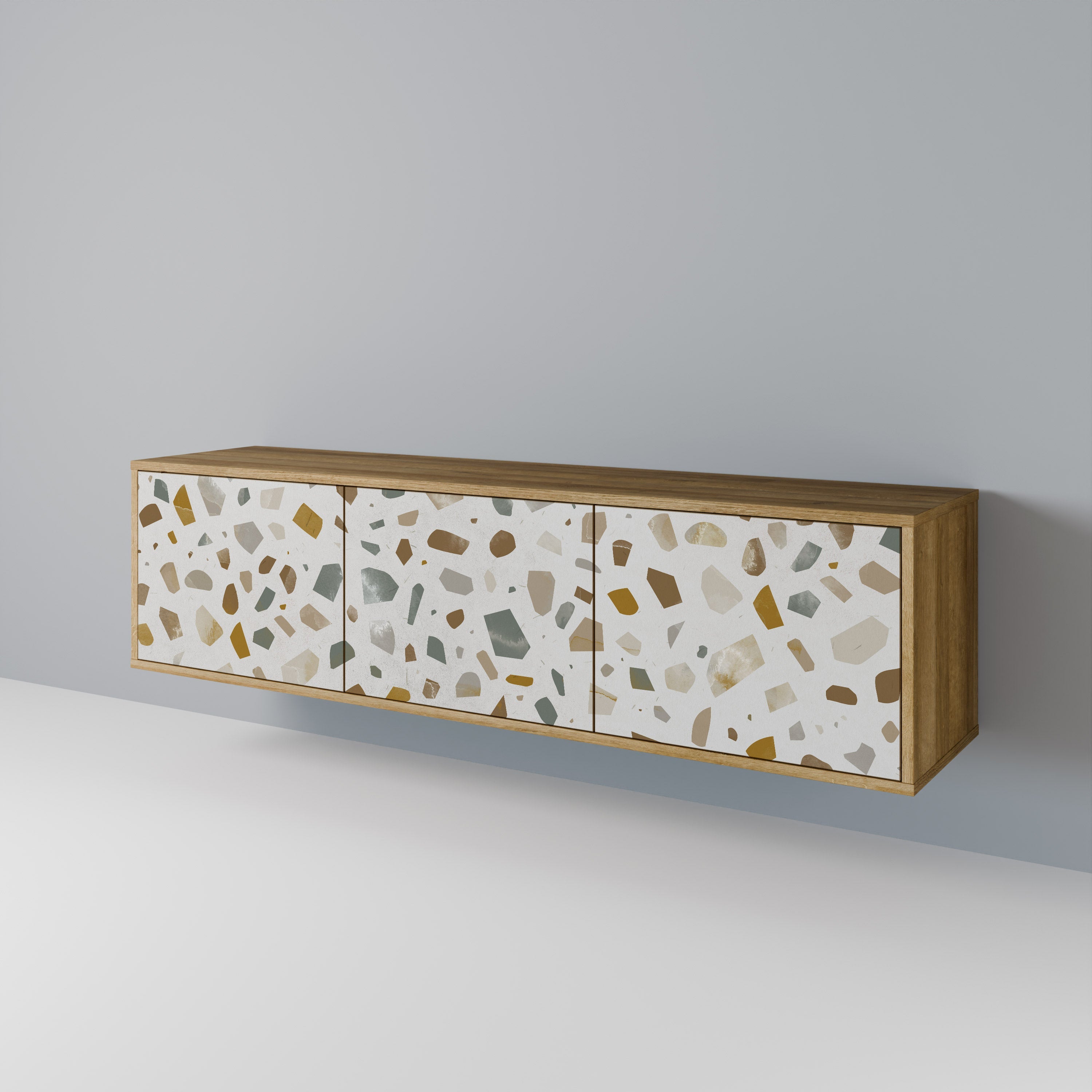 PIECES OF TOMORROW TV-Lowboard mit 3 Türen in Eiche-Optik